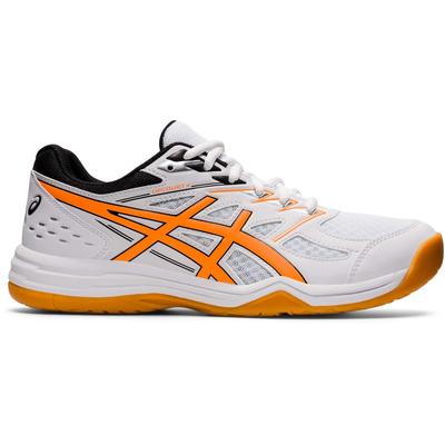 Asics Mens Upcourt 4 Indoor Court Shoes - White/Orange - main image