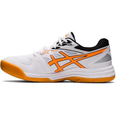Asics Mens Upcourt 4 Indoor Court Shoes - White/Orange - main image