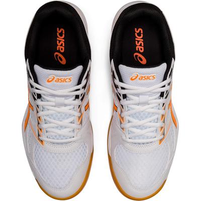 Asics Mens Upcourt 4 Indoor Court Shoes - White/Orange - main image