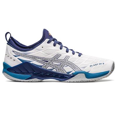 Asics Mens Blast FF 3 Indoor Court Shoes - White/Deep Ocean - main image
