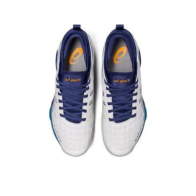 Asics Mens Blast FF 3 Indoor Court Shoes - White/Deep Ocean - main image