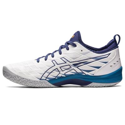 Asics Mens Blast FF 3 Indoor Court Shoes - White/Deep Ocean - main image