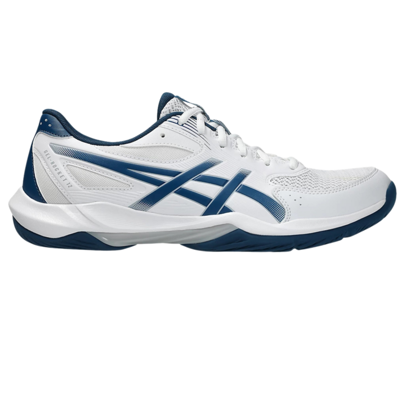 Asics Mens GEL-Rocket 12 Indoor Court Shoes - White/Mako Blue - main image