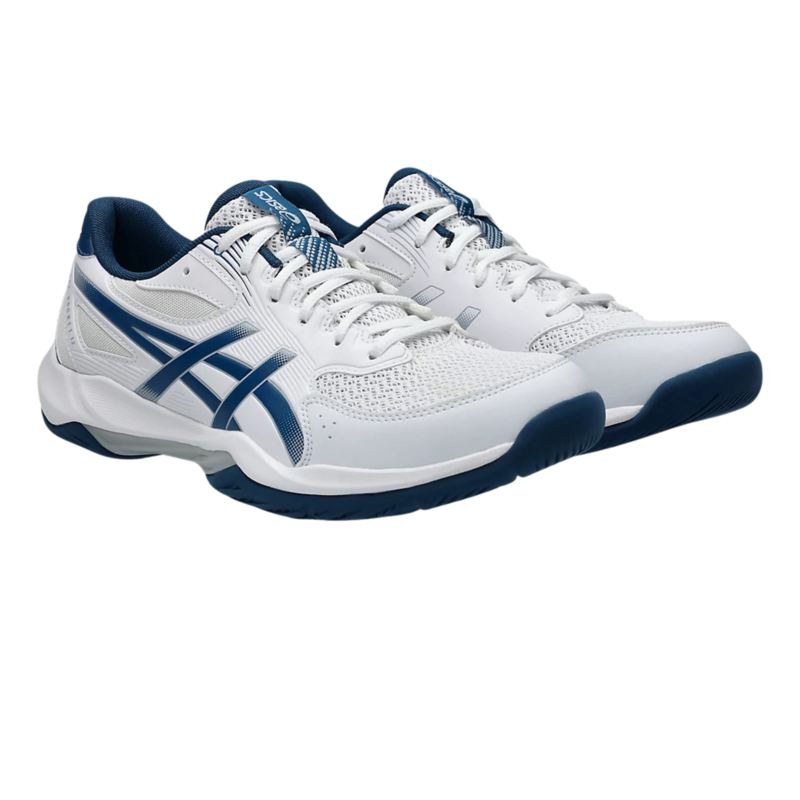 Asics Mens GEL-Rocket 12 Indoor Court Shoes - White/Mako Blue - main image