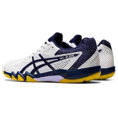 Asics Womens GEL-Blade 7 Indoor Court Shoes - White/Peacoat - main image