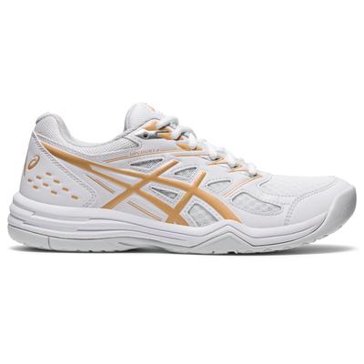 Asics Womens Upcourt 4 Indoor Court Shoes - White/Champagne - main image