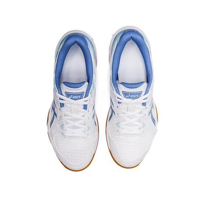 Asics Womens GEL-Rocket 10 Indoor Court Shoes - White/Periwinkle Blue