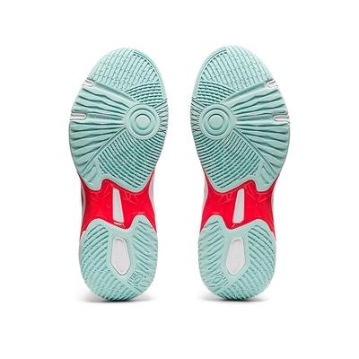 Asics Womens GEL-Rocket 10 Indoor Court Shoes -  White/Sunrise Red - main image