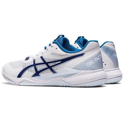 Asics Womens GEL-Tactic Indoor Court Shoes - White/Indigo Blue - main image