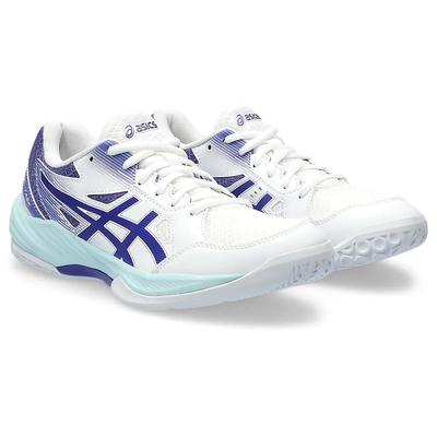 Asics Womens GEL-Task 3 Indoor Court Shoes - White/Eggplant - main image