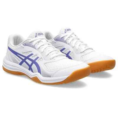 Asics Womens Upcourt 5 Indoor Court Shoes - White/Blue Violet - main image