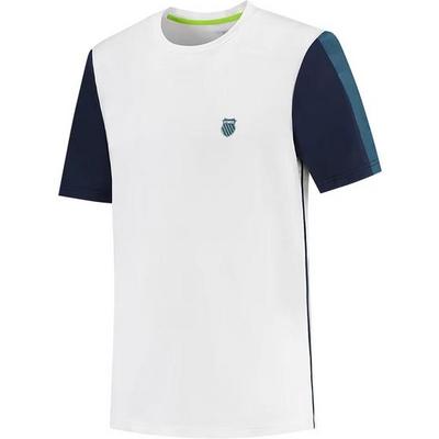 K-Swiss Mens Hypercourt 3 Crew Tee - White/Navy - main image