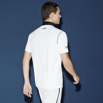 Lacoste Sport Mens Short Sleeve Polo - White/Black/Blue - main image