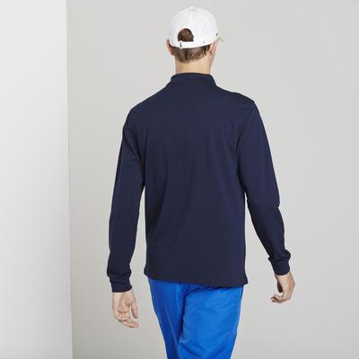 Lacoste Sport Mens Long Sleeve Polo - Navy Blue - main image