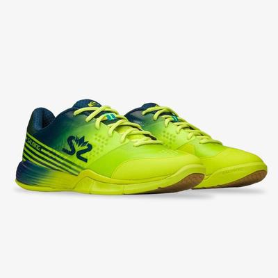 Salming Mens Viper 5 Indoor Court Shoes - Fluo Green/Navy - main image