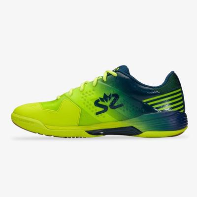 Salming Mens Viper 5 Indoor Court Shoes - Fluo Green/Navy