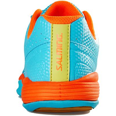 Salming Kids Adder Junior Indoor Court Shoes - Turquoise/Shock Orange