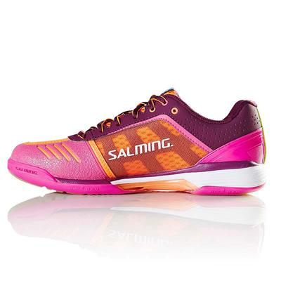Salming Womens Viper 4 Indoor Court Shoes - Purple/Orange