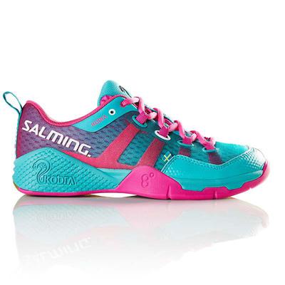 Salming Womens Kobra Indoor Court Shoes - Turquoise/Pink - main image