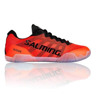 Salming Mens Hawk Indoor Court Shoes - Black/Lava Red - main image