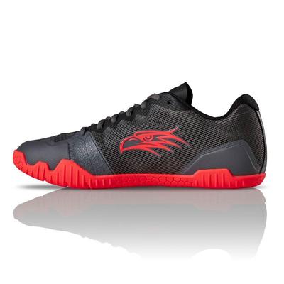 Salming Mens Hawk Indoor Court Shoes - Gun Metal/Lava Red - main image