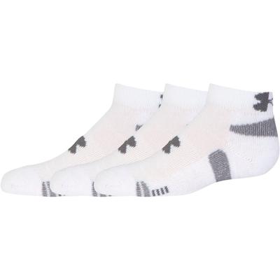 Under Armour Mens HeatGear Low Cut Crew Socks (3 Pairs) - White - main image