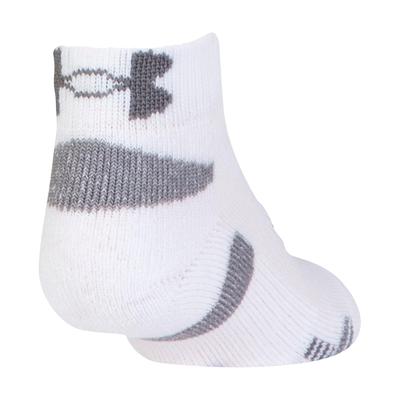 Under Armour Mens HeatGear Low Cut Crew Socks (3 Pairs) - White - main image