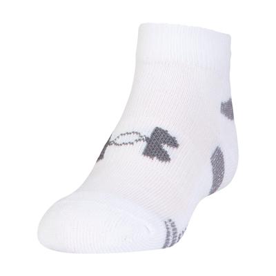 Under Armour Mens HeatGear Low Cut Crew Socks (3 Pairs) - White - main image