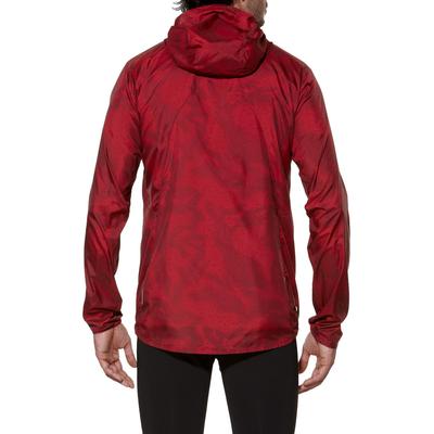 Asics Mens FujiTrail Pack Running Jacket - Deep Ruby - main image