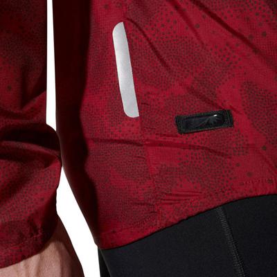 Asics Mens FujiTrail Pack Running Jacket - Deep Ruby - main image