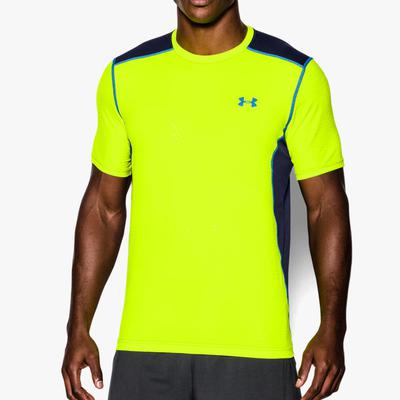 Under Armour Mens Raid Short Sleeve Tee - Yellow/Blue - main image