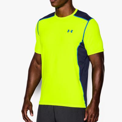 Under Armour Mens Raid Short Sleeve Tee - Yellow/Blue - main image