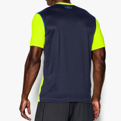 Under Armour Mens Raid Short Sleeve Tee - Yellow/Blue - main image