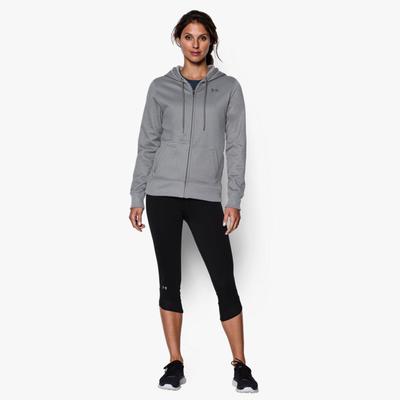 Under Armour Womens UA Armour Fleece Full Zip Hoodie - Grey - main image