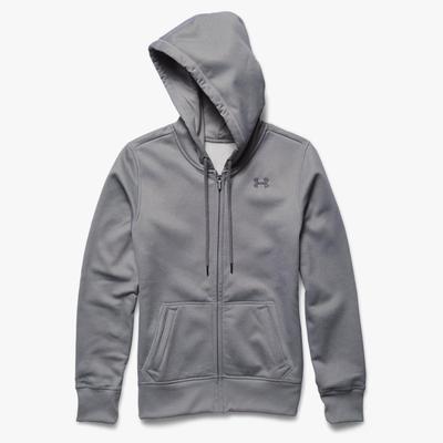 Under Armour Womens UA Armour Fleece Full Zip Hoodie - Grey - main image