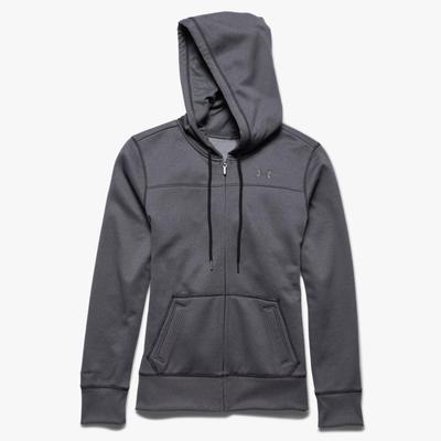 Under Armour Womens UA Armour Fleece Full Zip Hoodie - Dark Grey - main image