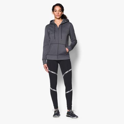 Under Armour Womens UA Armour Fleece Full Zip Hoodie - Dark Grey - main image