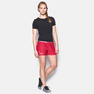 Under Armour Womens Play Up Shorts - Red - main image