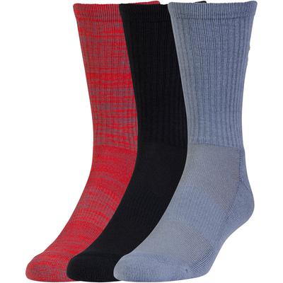 Under Armour Mens Twist Crew Socks (3 Pairs) - Red/Black/Blue