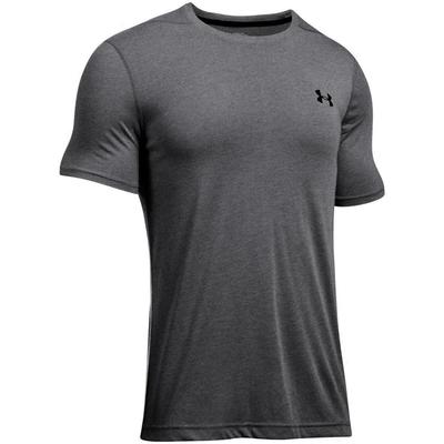 Under Armour Mens Fitted Threadborne Tee - Carbon Heather Grey - main image