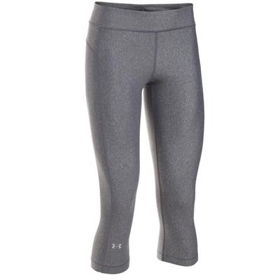 Under Armour Womens HeatGear Capri - Carbon Heather 