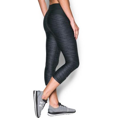 Under Armour Womens HeatGear Printed Capri - Black - main image