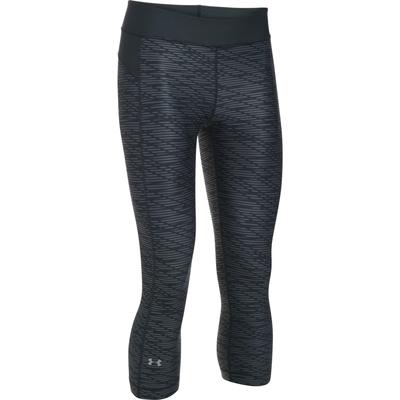 Under Armour Womens HeatGear Printed Capri - Black - main image