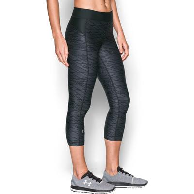 Under Armour Womens HeatGear Printed Capri - Black - main image