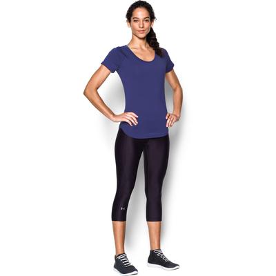 Under Armour Womens HeatGear Printed Capri - Imperial Purple - main image