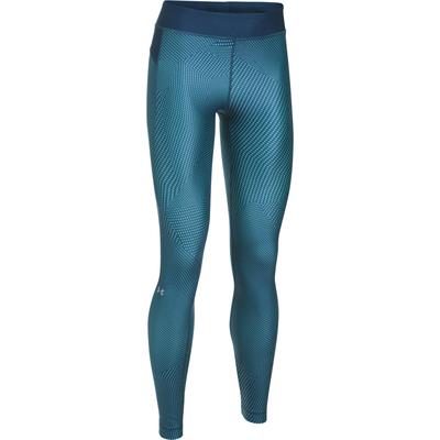 Under Armour Womens HeatGear Printed Leggings - Blackout Navy - main image