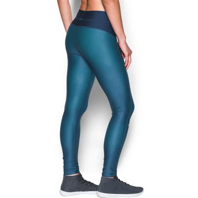 Under Armour Womens HeatGear Printed Leggings - Blackout Navy - main image