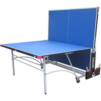 Butterfly Spirit Rollaway Outdoor Table Tennis Table (12mm) - Blue