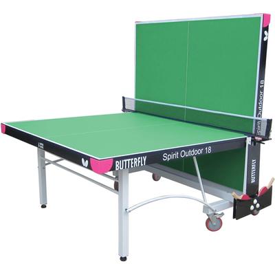 Butterfly Spirit Rollaway Outdoor Table Tennis Table (18mm) - Green