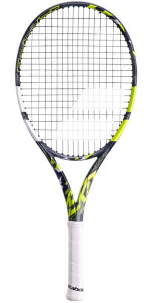 Babolat Pure Aero 26 Inch Junior Tennis Racket - Grey/Lime - main image